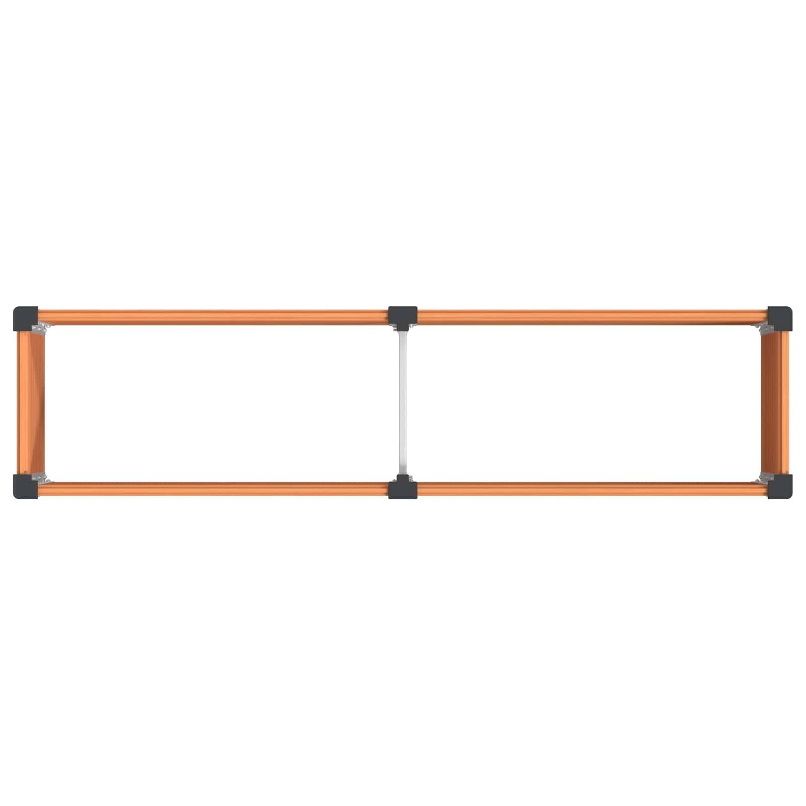 ComfortXL - Jardinière rectangulaire composite aluminium pour culture potagère fond ouvert marron 2m - ComfortXL Outdoor Living - Image 5