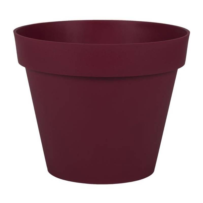 Eda - Eda Pot De Fleur Rond Toscane ø 30 Cm - Volume 10 L - ø 29,5 X H.24 Cm - Rouge Bourgogne - Image 1