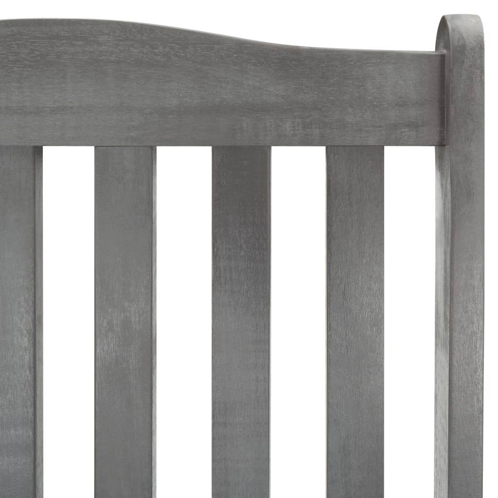 Vidaxl - Chaise à bascule avec coussins Gris Bois d'acacia massif vidaXL 3064213 - Image 4