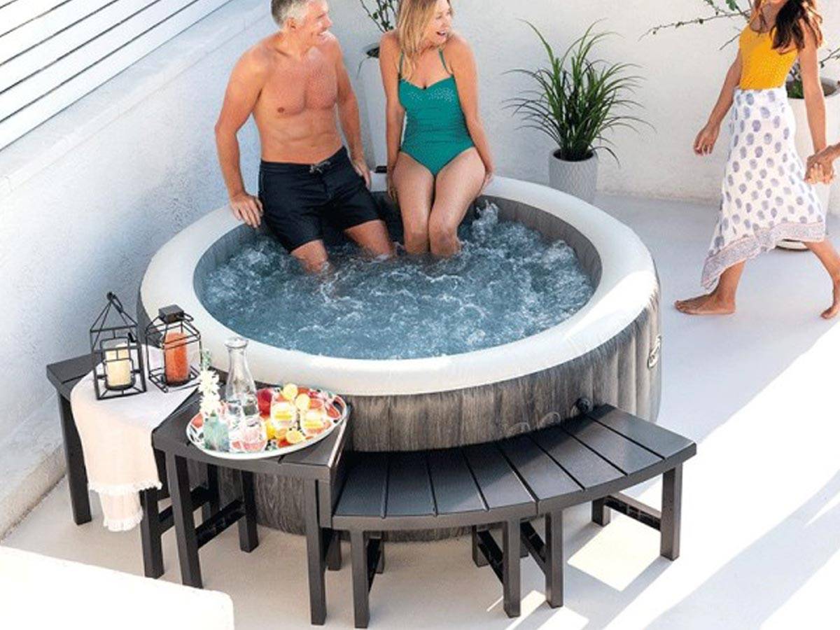 Entourage 4 pièces pour spa gonflable PureSpa rond 4 places - Intex - Image 8