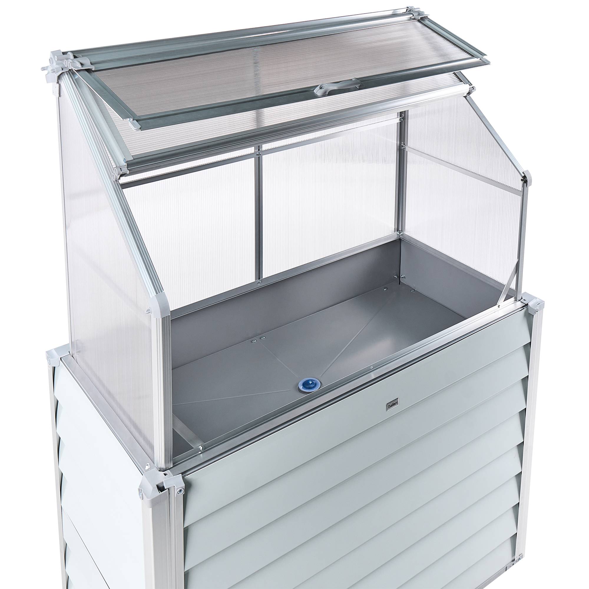 Beliani - Serre de balcon Aluminium Blanc cassé NOVOLI - 120x62x166- Beliani - Image 8