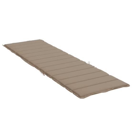 Coussin Bain de soleil | Coussin de chaise longue taupe 200x50x3 cm tissu oxford Maison Chic - Image 4