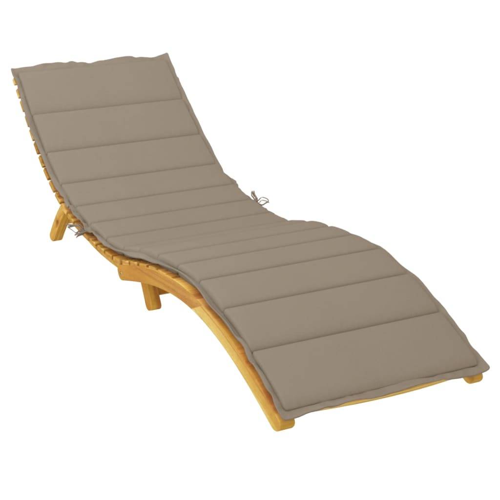 Coussin Bain de soleil | Coussin de chaise longue taupe 200x50x3 cm tissu oxford Maison Chic - Image 3