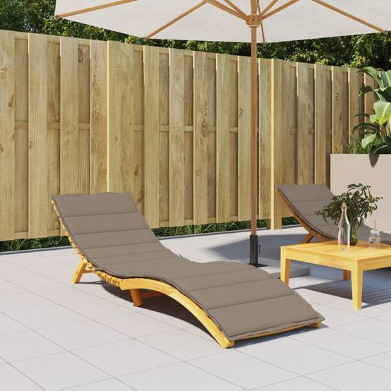 Coussin Bain de soleil | Coussin de chaise longue taupe 200x50x3 cm tissu oxford Maison Chic - Image 2