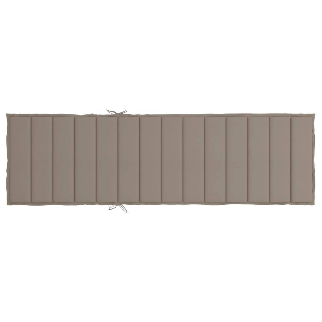 Coussin Bain de soleil | Coussin de chaise longue taupe 200x50x3 cm tissu oxford Maison Chic - Image 5