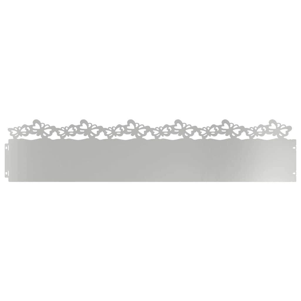 Lot 30 bordures jardin acier galvanisé aménagement massifs 103x22cm argent - ComfortXL Outdoor Living - Image 2