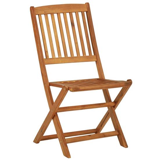 Ensemble de 3 pcs table de jardin et chaises pliable - mobilier de jardin Bois d'acacia solide-JU2588 - Image 8