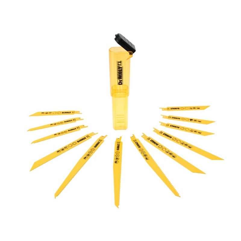 Coffret de 12 lames de scie sabre DEWALT DT2445-QZ Bi-Métal Dewalt
