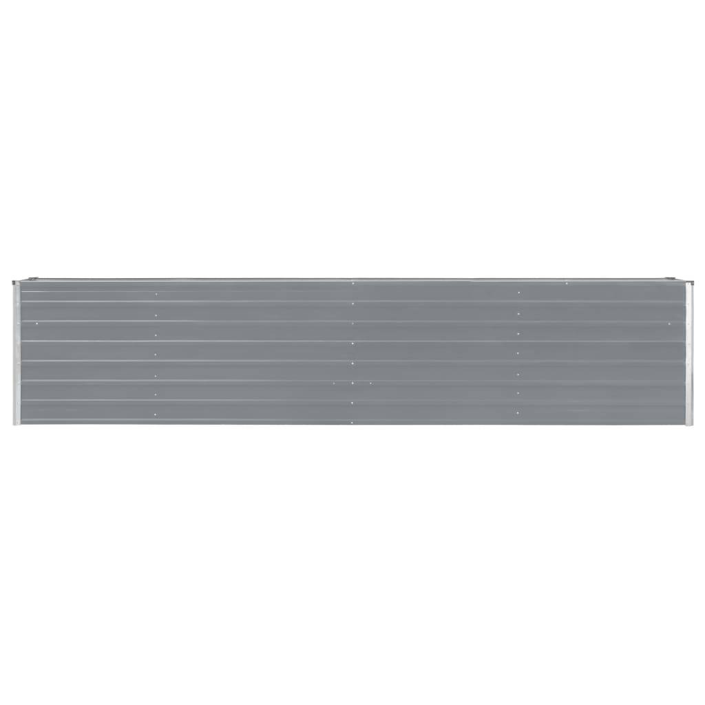 Jardinière lit surélevé plantes fleurs jardin acier galvanisé 320 x 40 x 45 cm gris - Image 2