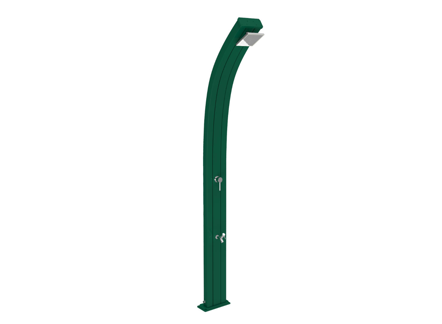 Douche solaire aluminium Spring A120 verte by ARKEMA DESIGN - Image 1