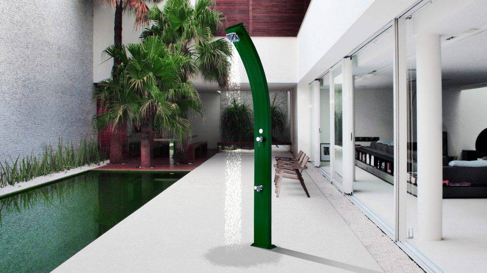 Douche solaire aluminium Spring A120 verte by ARKEMA DESIGN - Image 2