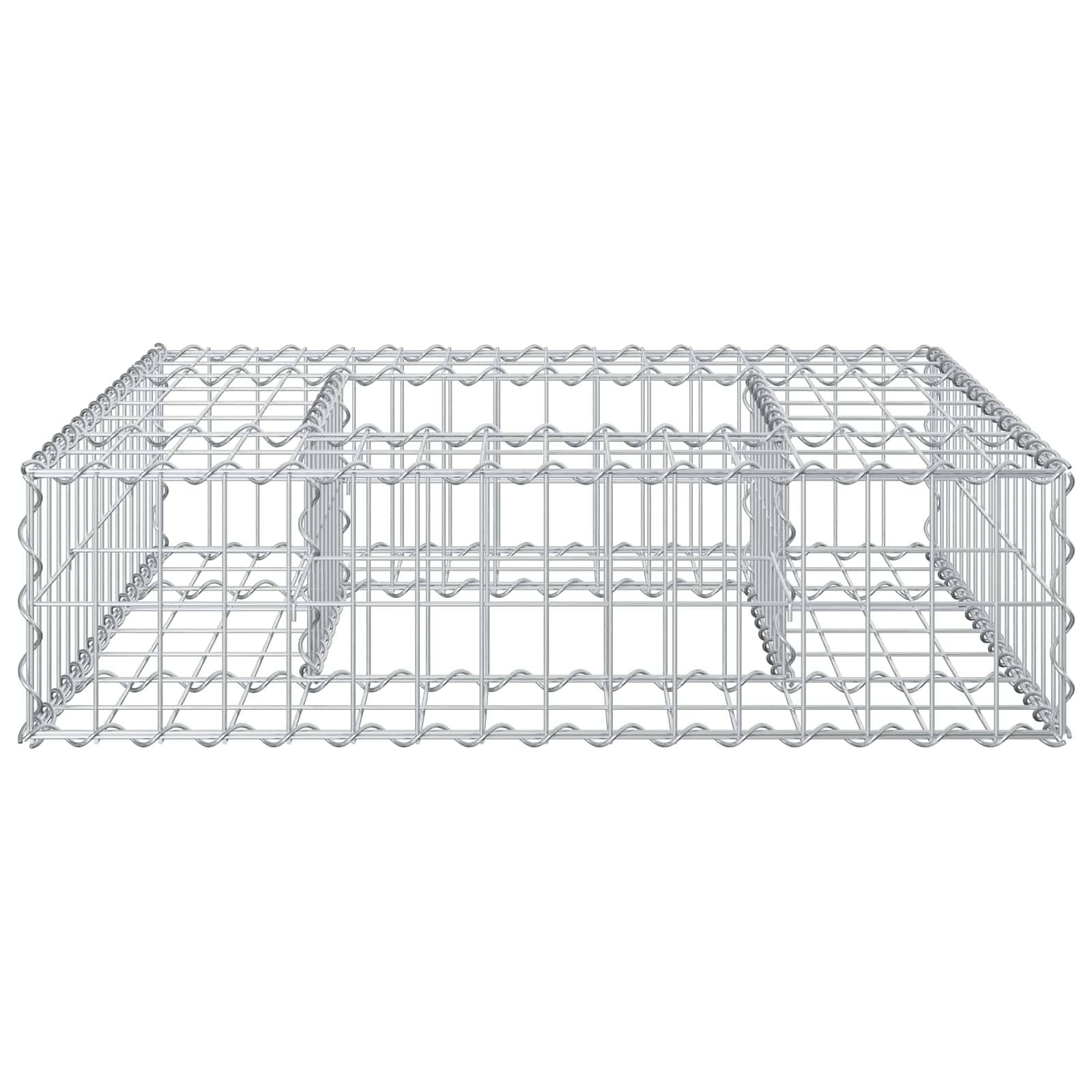 PANGIVO - Lit surélevé gabion Acier galvanisé Argenté 80 x 80 x 20 cm - PANGIVO - Image 6