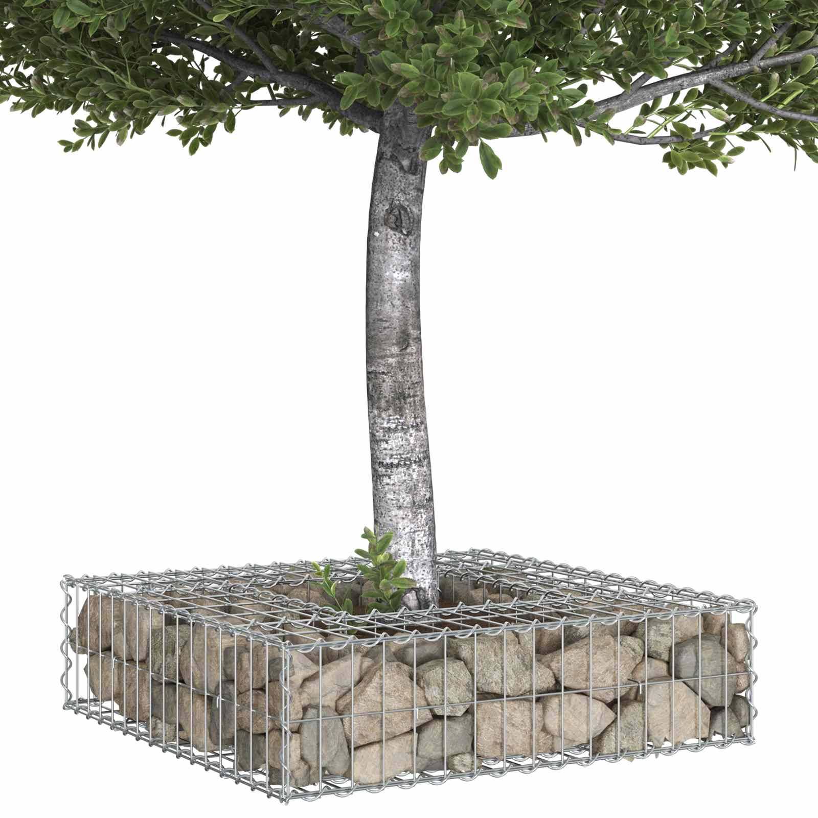PANGIVO - Lit surélevé gabion Acier galvanisé Argenté 80 x 80 x 20 cm - PANGIVO - Image 3