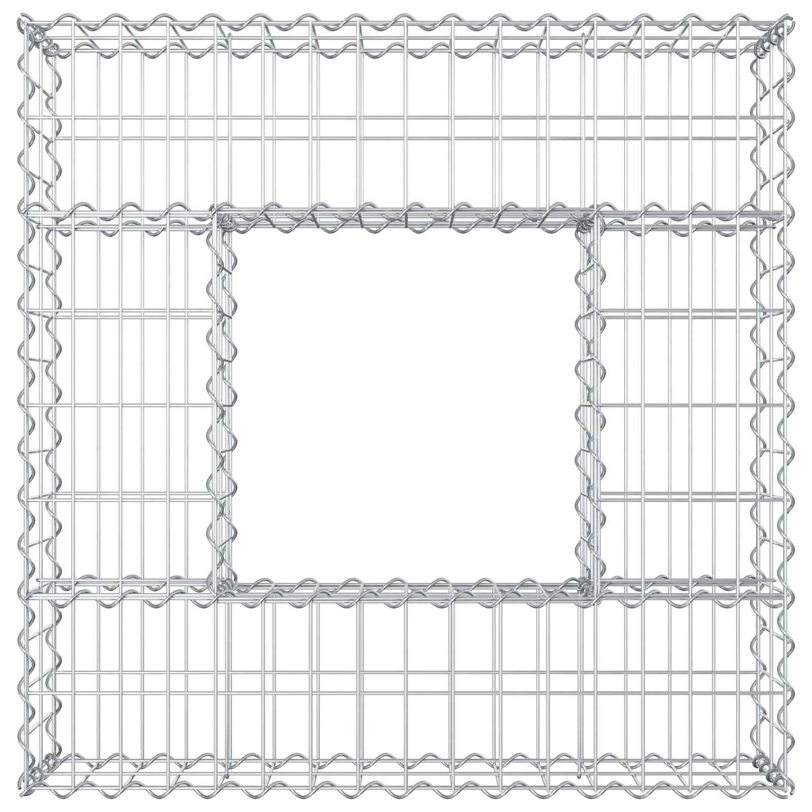PANGIVO - Lit surélevé gabion Acier galvanisé Argenté 80 x 80 x 20 cm - PANGIVO - Image 7