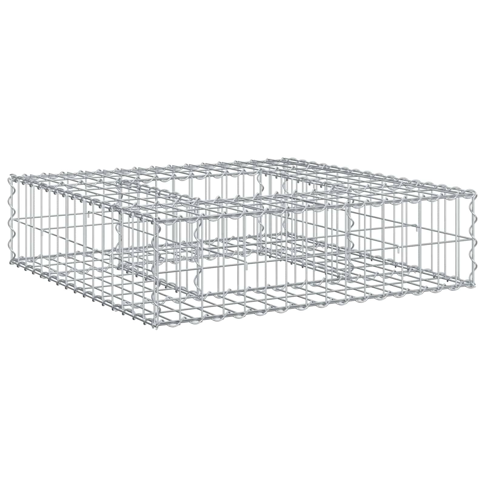 PANGIVO - Lit surélevé gabion Acier galvanisé Argenté 80 x 80 x 20 cm - PANGIVO - Image 2