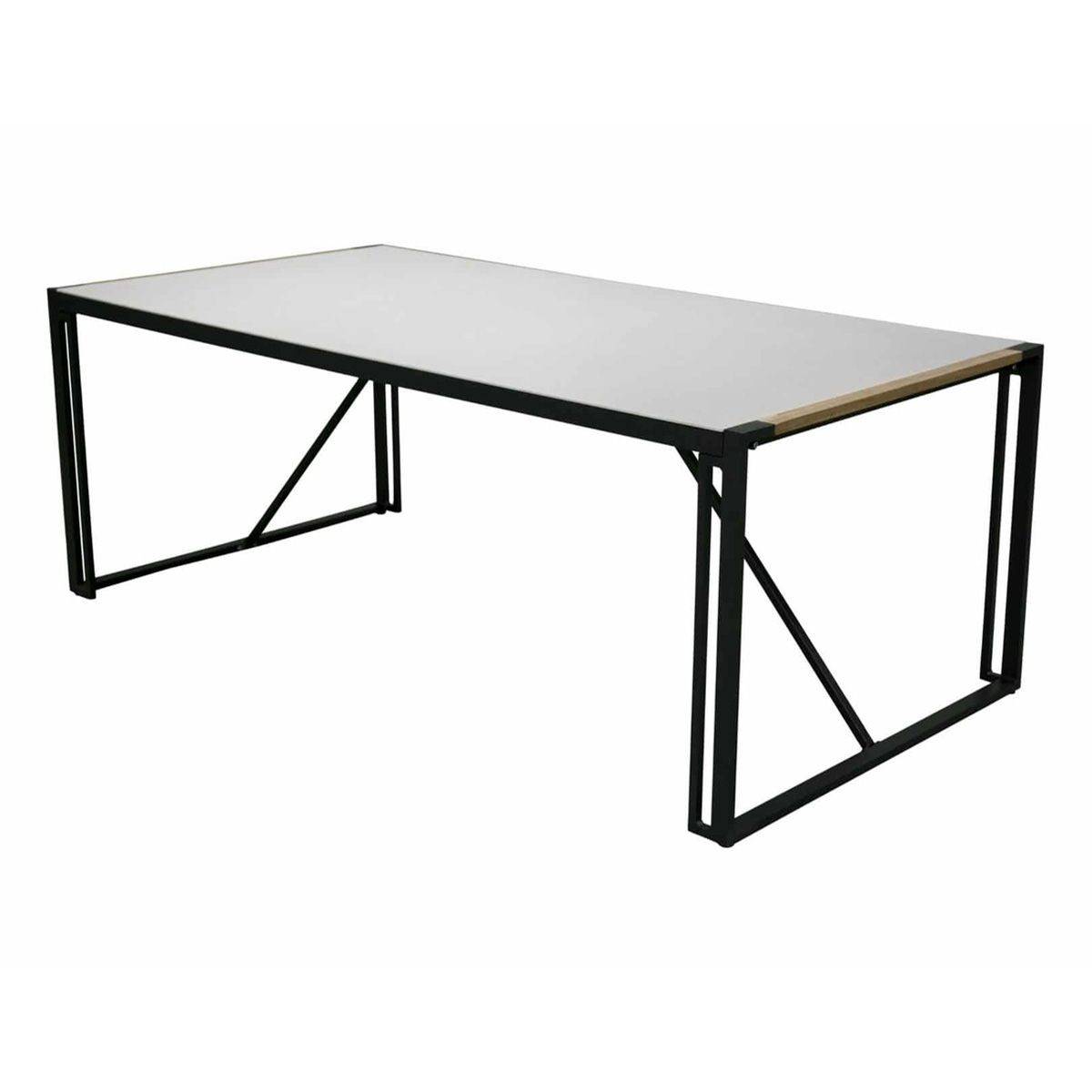 Paris Prix - Table de Jardin en Verre "Texas" 200cm Gris - Image 3