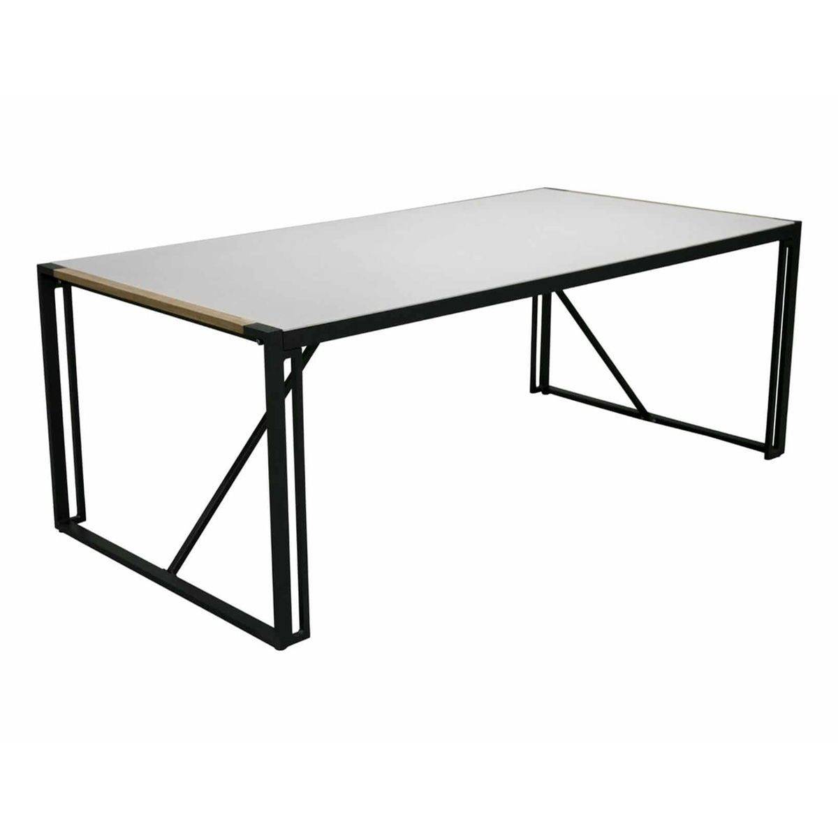 Paris Prix - Table de Jardin en Verre "Texas" 200cm Gris - Image 1