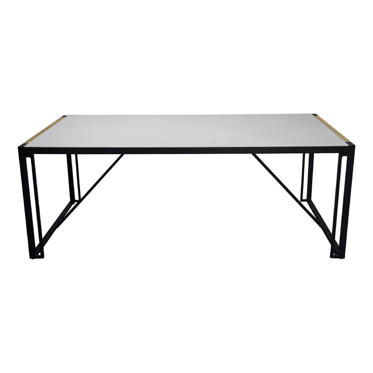 Paris Prix - Table de Jardin en Verre "Texas" 200cm Gris - Image 2