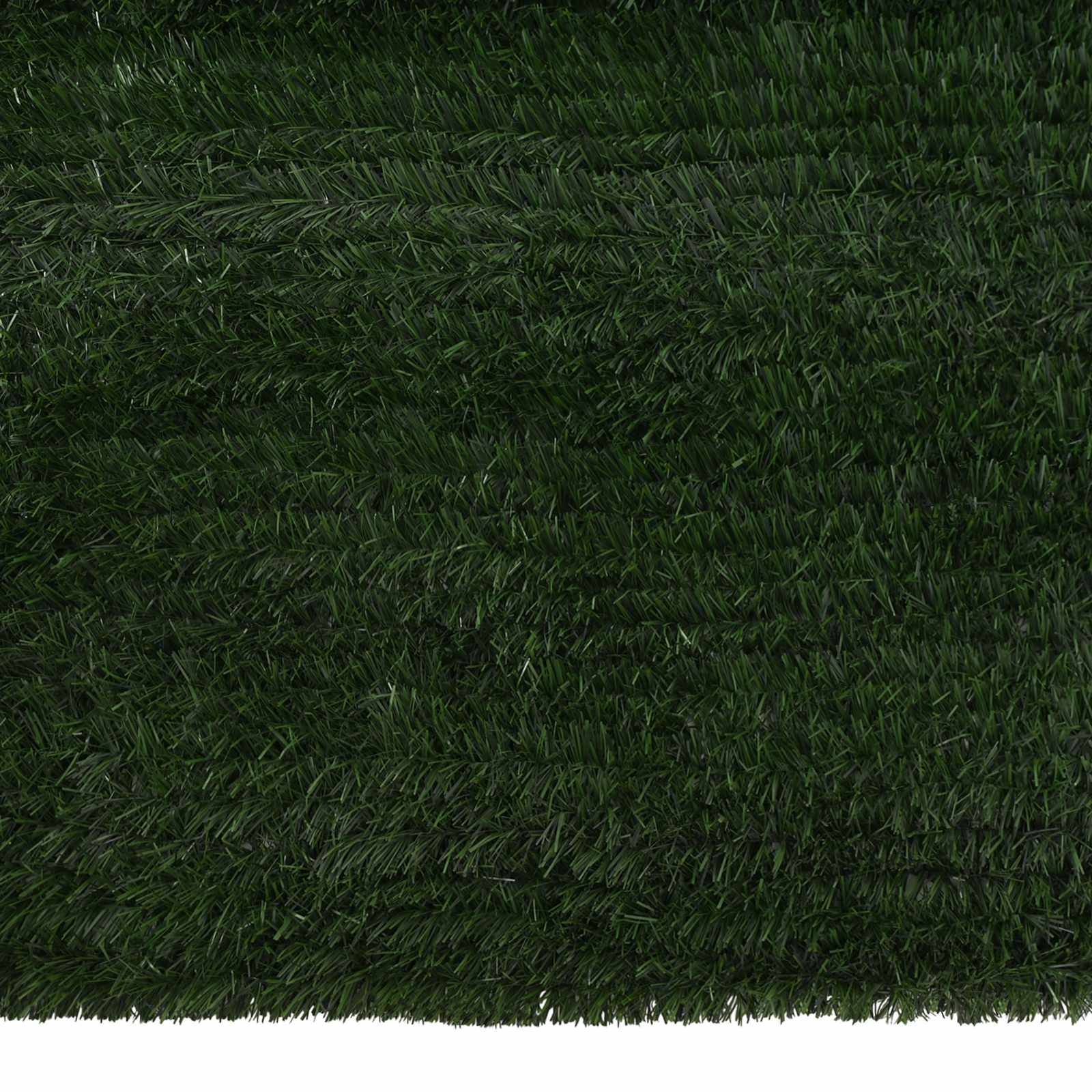 PANGIVO - Clôture artificielle PVC et acier vert foncé 300 x 100 cm - PANGIVO - Image 4