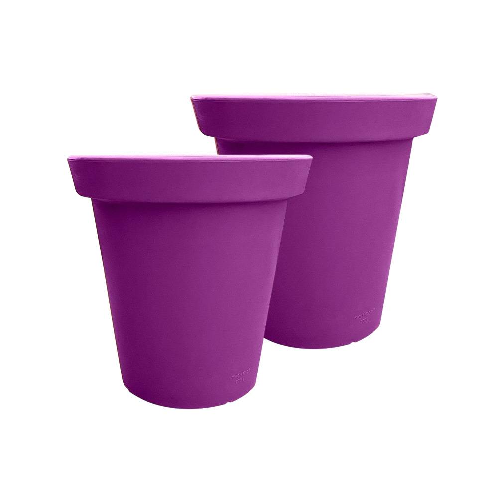 Pot de fleurs rond xxl delight 200l - lot de 2 - plast'up rotomoulage - Image 1