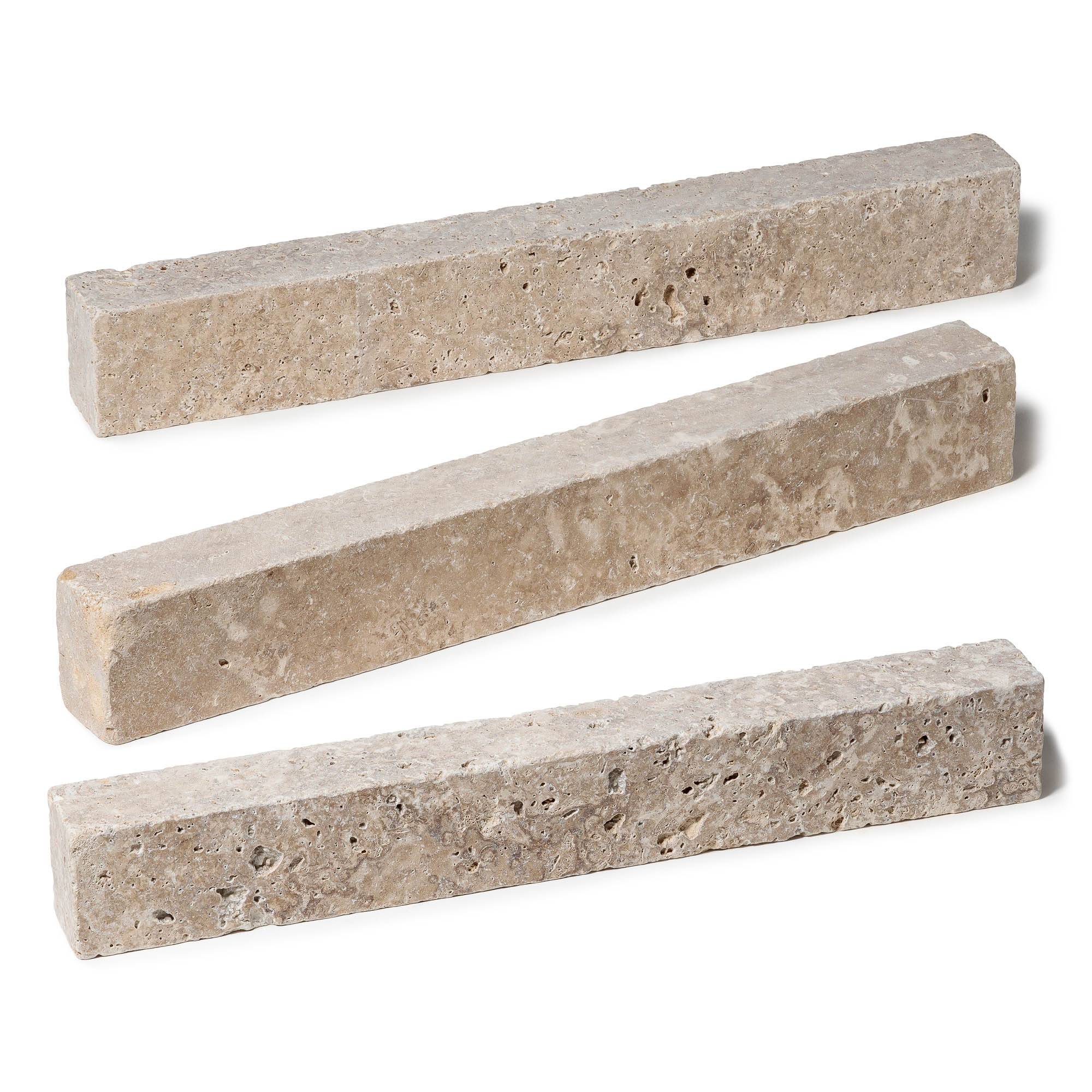 RO'MA Nature - Bordure de jardin Travertin Beige Mix 50x7x5 cm (lot de 15 bordures soit 7,5 mètres) - RO'MA NATURE - Image 3