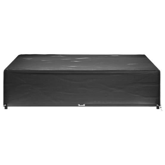 Lot de 2 Bâches Carrées PE pour Salon de Jardin Bas Protection Imperméable Anti-UV Noir 240x240x55 cm – ComfortXL Outdoor Living - Image 4