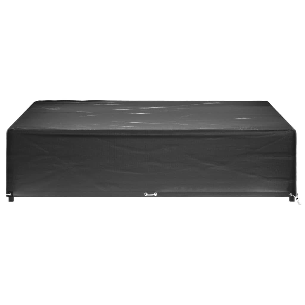 Lot de 2 Bâches Carrées PE pour Salon de Jardin Bas Protection Imperméable Anti-UV Noir 240x240x55 cm – ComfortXL Outdoor Living - Image 4