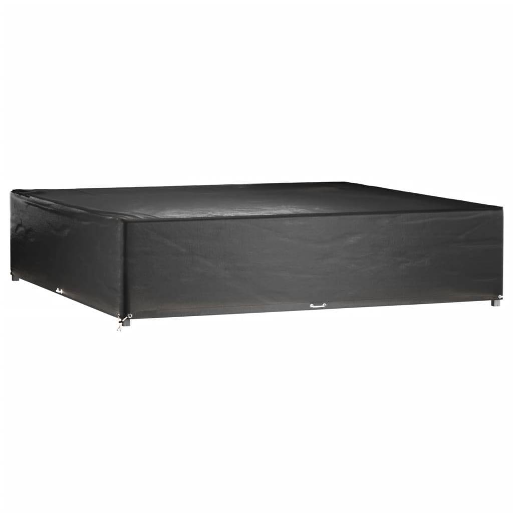 Lot de 2 Bâches Carrées PE pour Salon de Jardin Bas Protection Imperméable Anti-UV Noir 240x240x55 cm – ComfortXL Outdoor Living - Image 2