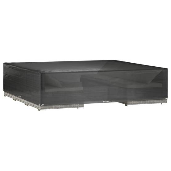 Lot de 2 Bâches Carrées PE pour Salon de Jardin Bas Protection Imperméable Anti-UV Noir 240x240x55 cm – ComfortXL Outdoor Living - Image 9
