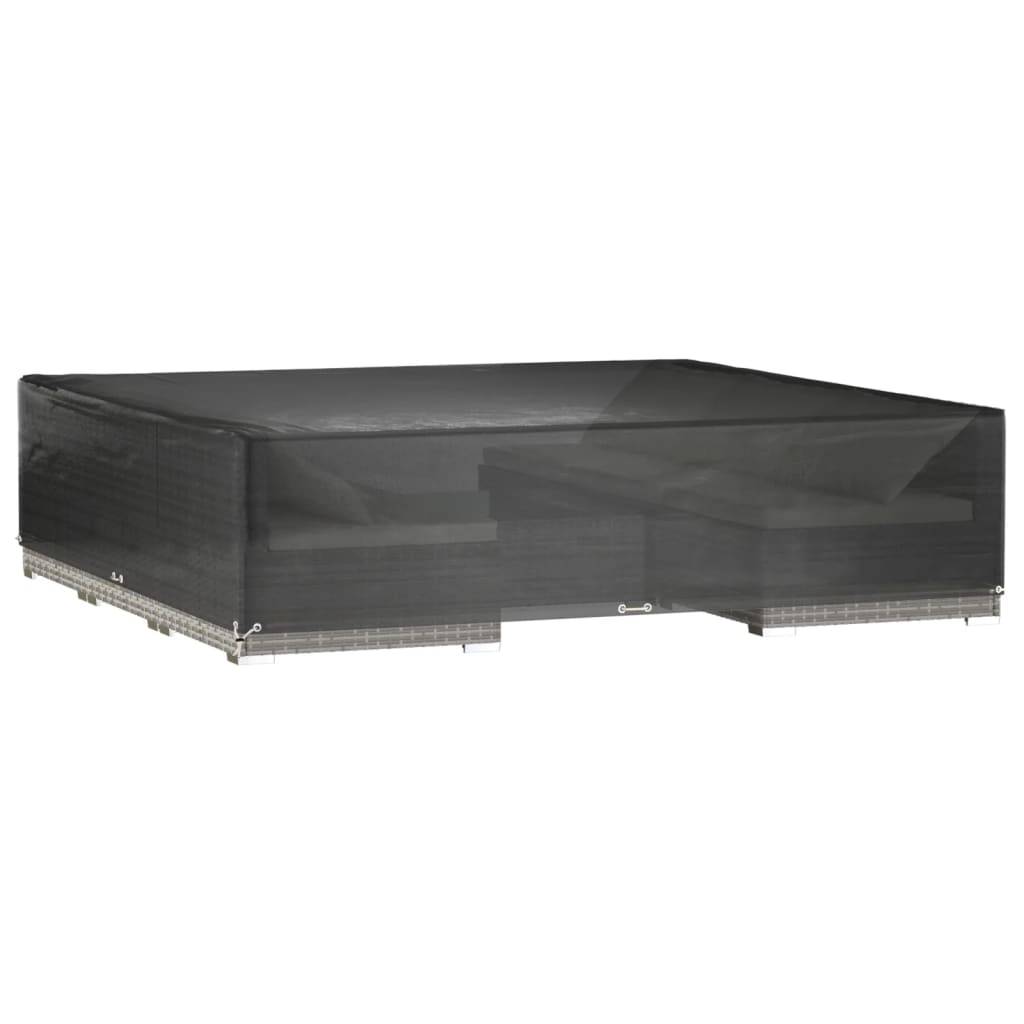 Lot de 2 Bâches Carrées PE pour Salon de Jardin Bas Protection Imperméable Anti-UV Noir 240x240x55 cm – ComfortXL Outdoor Living - Image 9