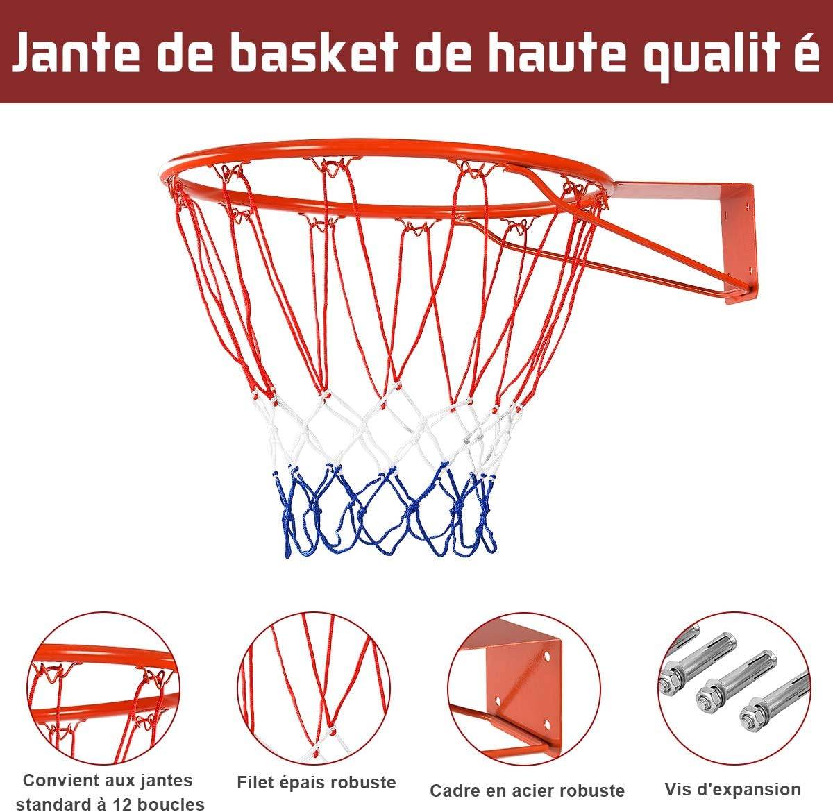 Panier de Basket Anneau Suspendu de Basket-Ball: 46 CM Convient aux Adultes et aux Enfants - Image 2