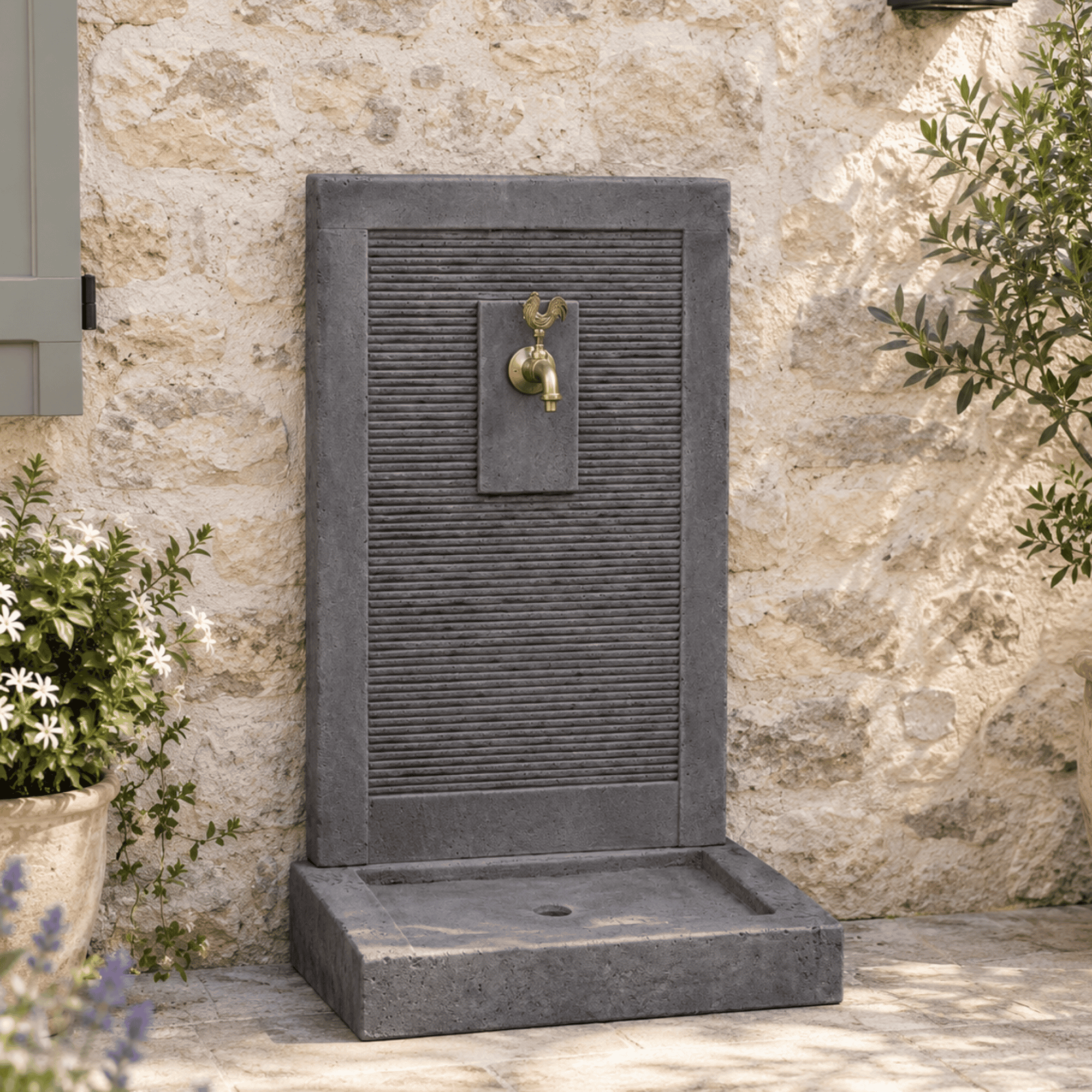 Fontaine de Jardin en Pierre Etna Grise - Image 2