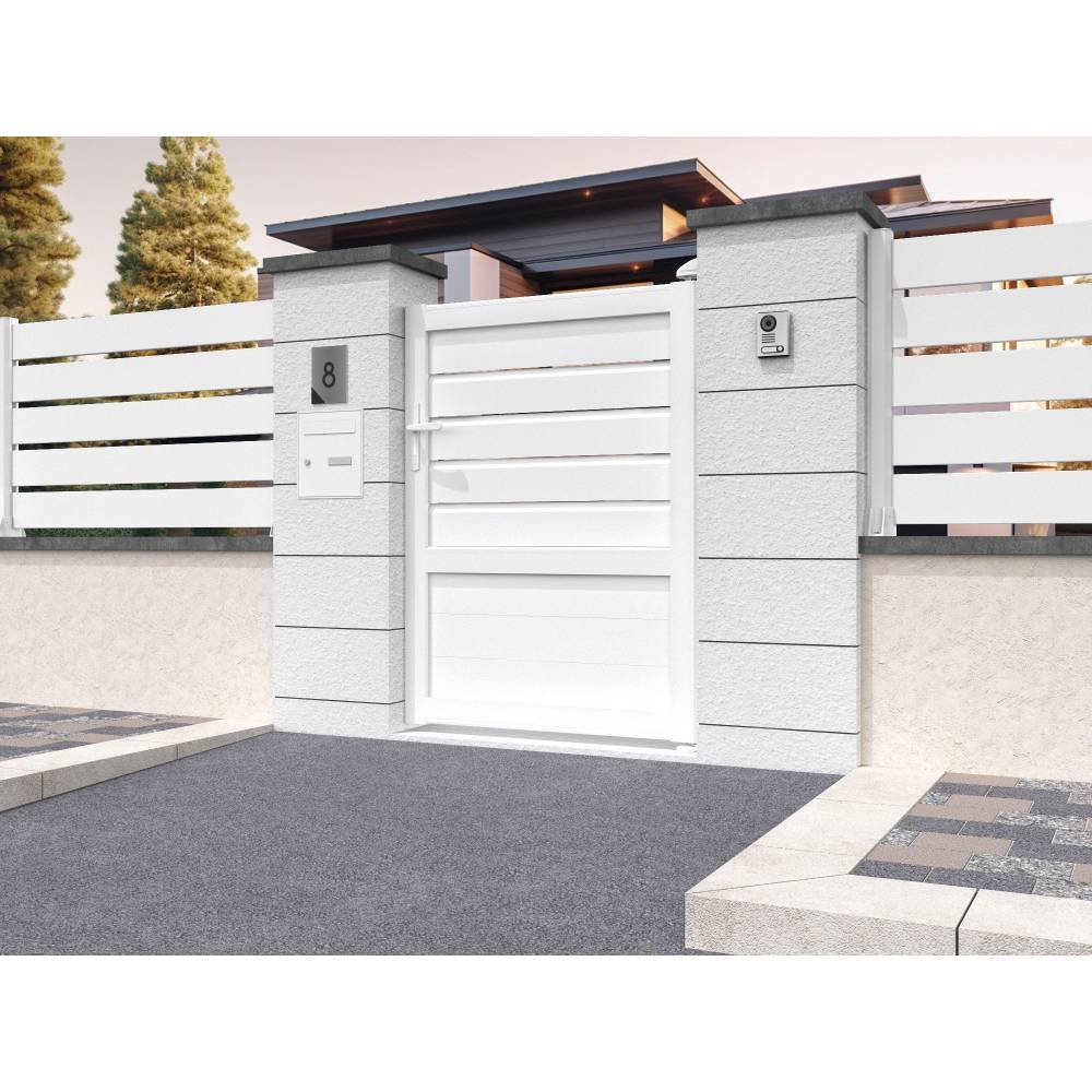 Portillon panneau mixte SPASIE 1000x1744.8mm (Blanc) - Alia Productions