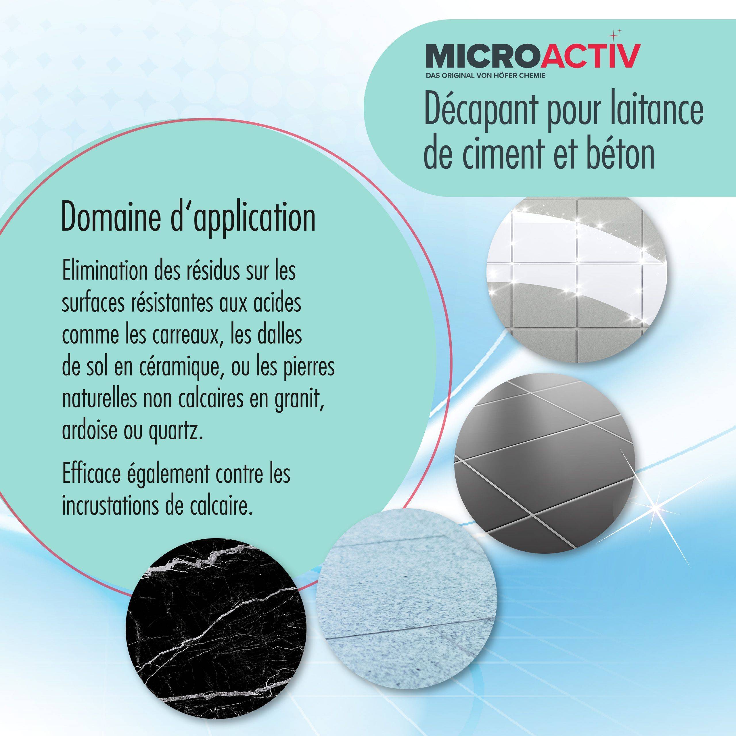 1 L de Microactiv® nettoyant pour voile de ciment et béton en bouteille x 1 - Image 5