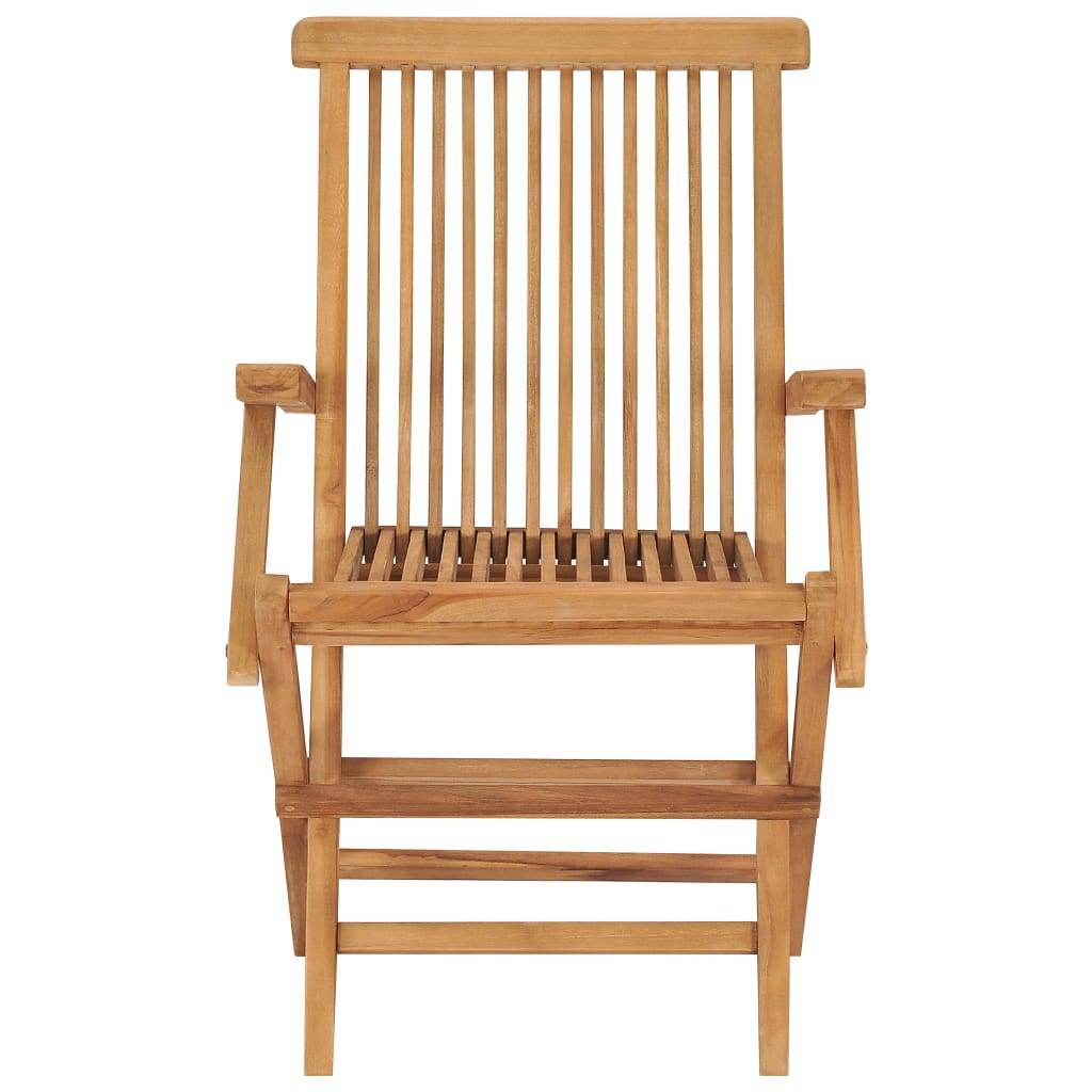 Chaises de jardin en teck massif avec coussins anthracite 55 x 60 x 89 cm - PANGIVO - Image 5