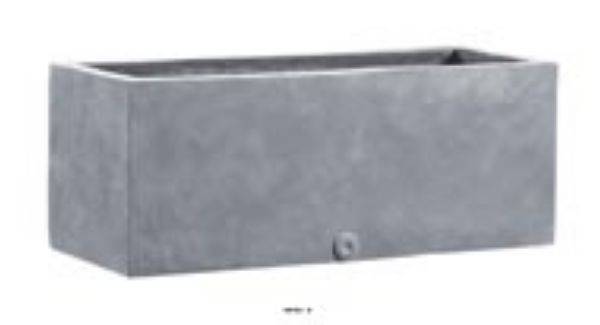 Artificielles - Bac fibres de verre Farn Ext Jardinière L77 H37cm Gris plomb - dimhaut: H 37 cm - couleur: Gris plomb-lead