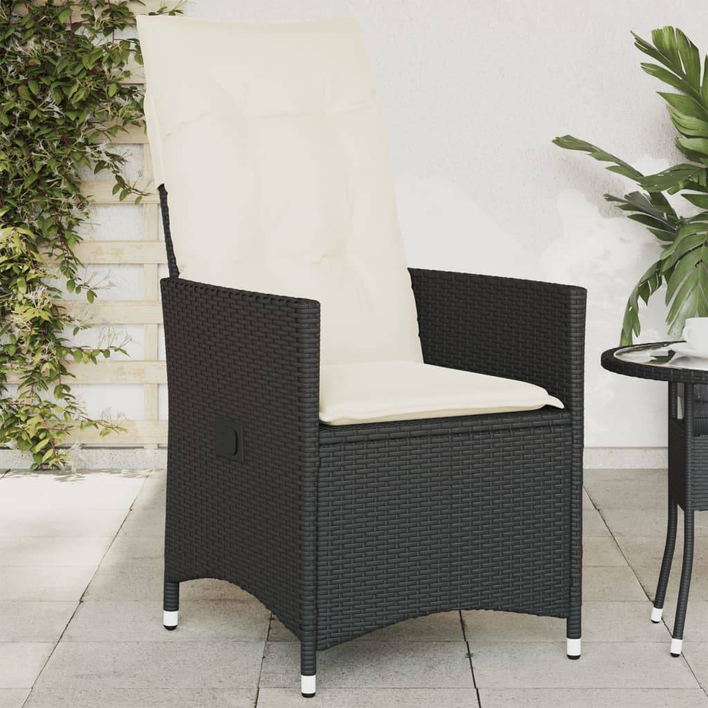 ComfortXL - Fauteuil de Jardin Inclinable Résine Tressée Pieds Réglables pour Terrasse Noir – ComfortXL Outdoor Living - Image 1