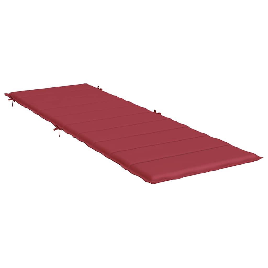 Coussin Bain de soleil | Coussin de chaise longue rouge bordeaux 186x58x4cm tissu oxford Maison Chic - Image 4