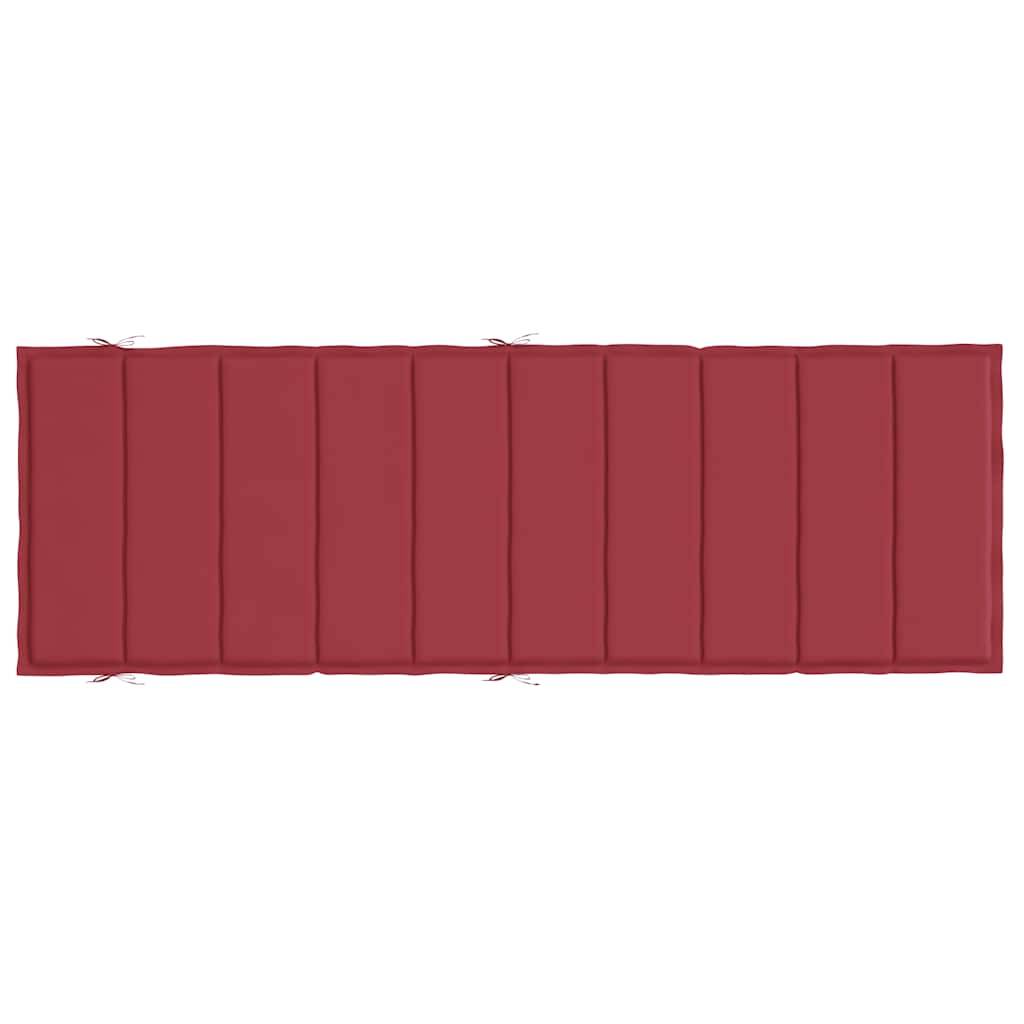 Coussin Bain de soleil | Coussin de chaise longue rouge bordeaux 186x58x4cm tissu oxford Maison Chic - Image 5