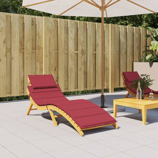 Coussin Bain de soleil | Coussin de chaise longue rouge bordeaux 186x58x4cm tissu oxford Maison Chic - Image 2