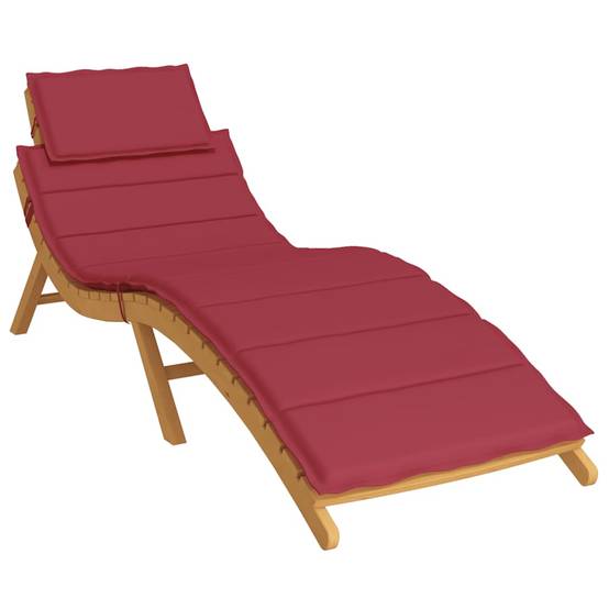 Coussin Bain de soleil | Coussin de chaise longue rouge bordeaux 186x58x4cm tissu oxford Maison Chic - Image 3