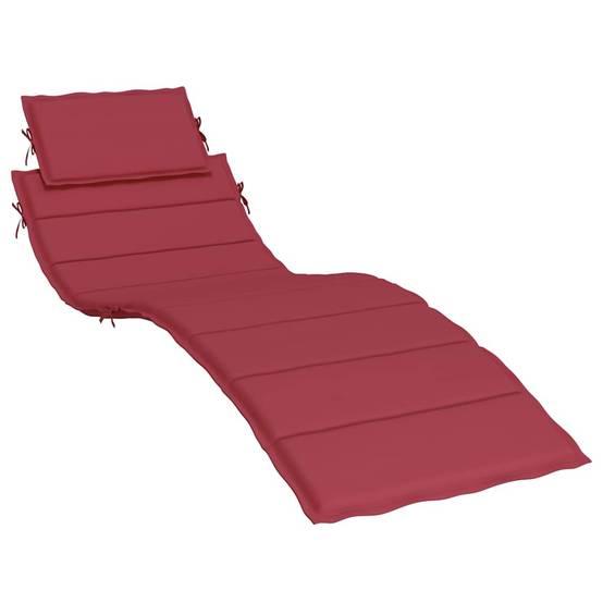 Coussin Bain de soleil | Coussin de chaise longue rouge bordeaux 186x58x4cm tissu oxford Maison Chic - Image 1