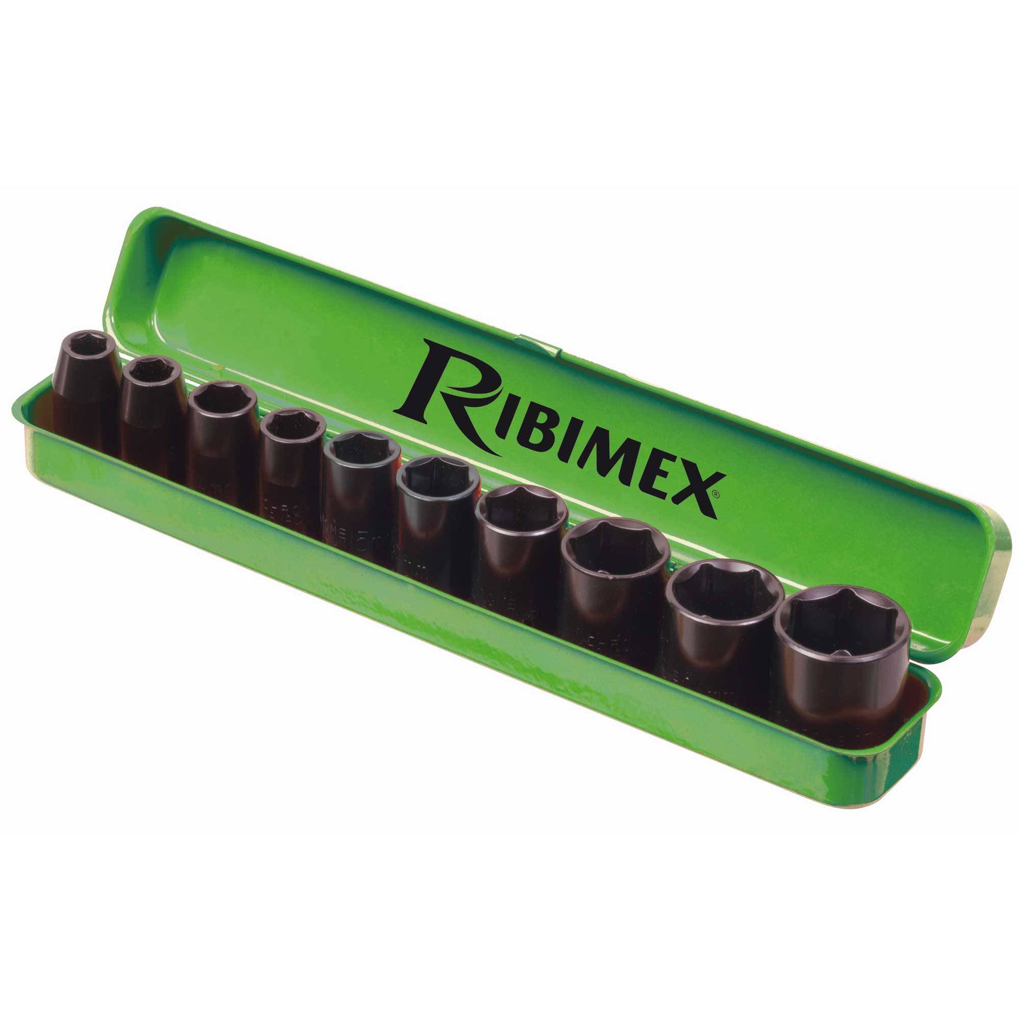 Ribitech - Coffret douilles hexagonales pour clé à chocs