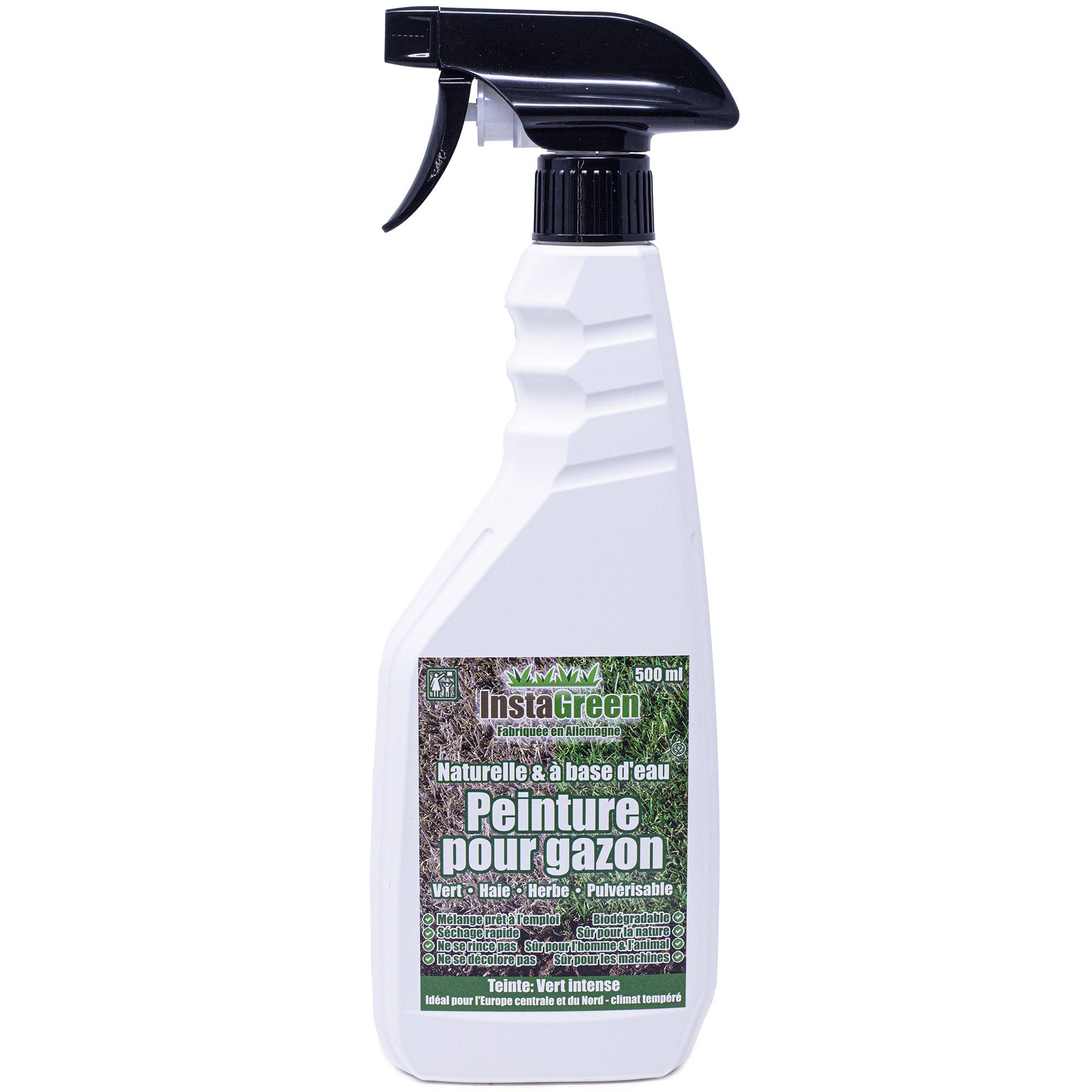 InstaGreen Premium peinture pour haies et gazon 500ml vaporisateur - prête à l'emploi contre le jaunissement - à base d'eau vaporisable biodégradable