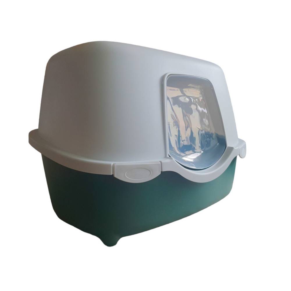 animallparadise - Maison de toilette allongée verte 56 x 39 x H 39 cm pour chat - Image 3