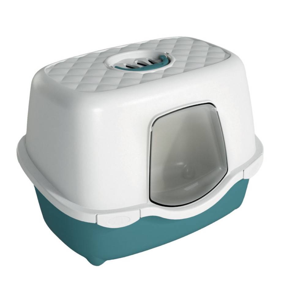 animallparadise - Maison de toilette allongée verte 56 x 39 x H 39 cm pour chat - Image 2