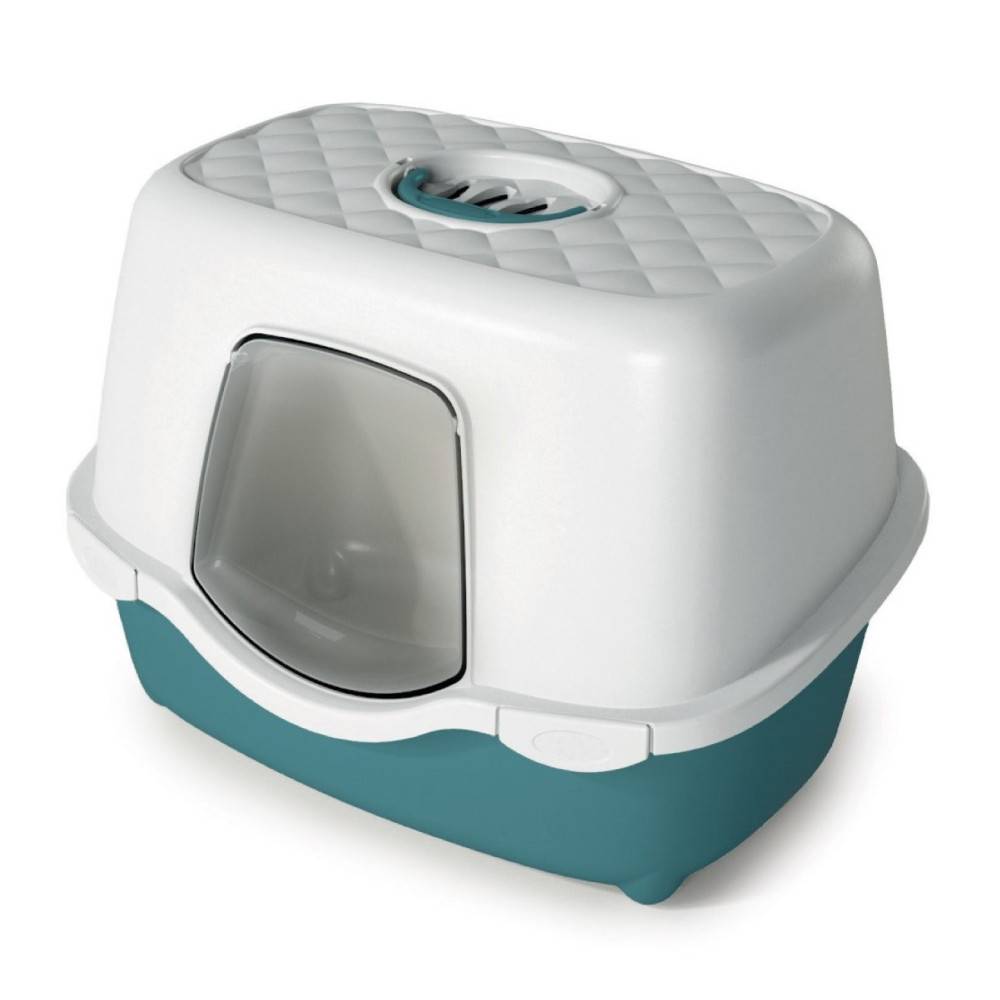 animallparadise - Maison de toilette allongée verte 56 x 39 x H 39 cm pour chat - Image 1