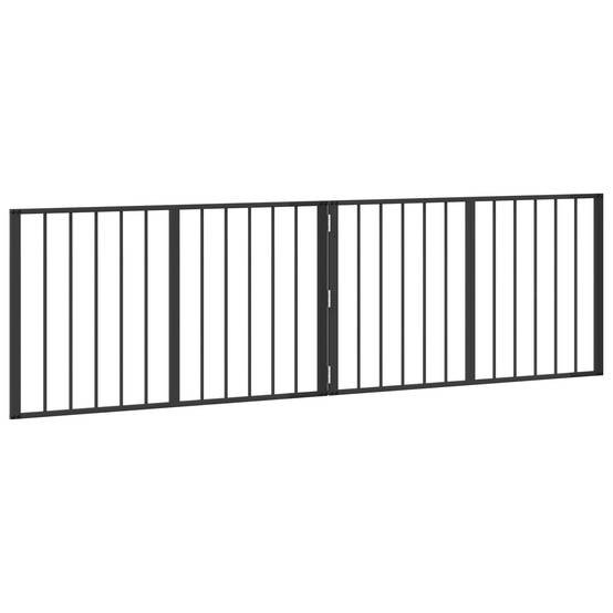 ComfortXL - Enclos pliable chien acier galvanisé intérieur protection robuste noir 200x60cm - ComfortXL Outdoor Living - Image 4