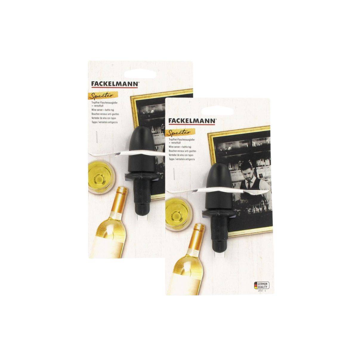 Lot de 2 bouchons verseurs pour le vin Fackelmann Spectre - Image 4