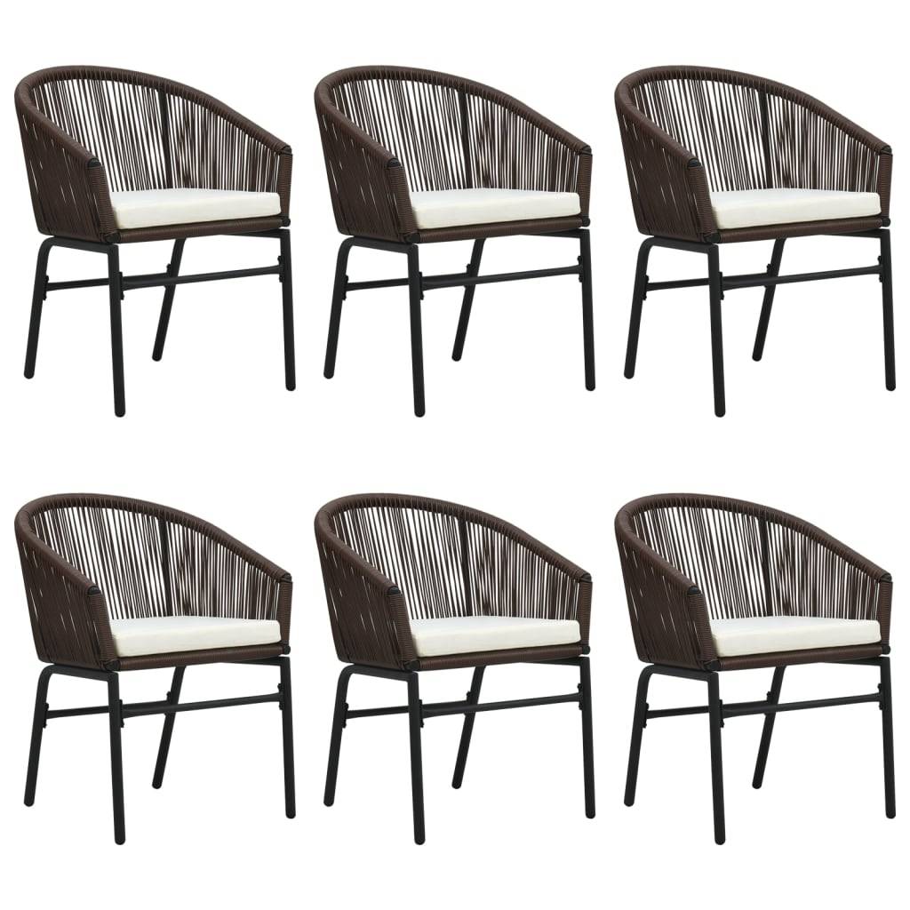 Grand Salon de Jardin 6P 200cm Rotin PVC Coussins Marron – ComfortXL Outdoor Living - Image 3